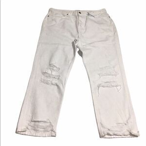 FRAME Denim Cropped Distressed Denim Jeans Sz 32